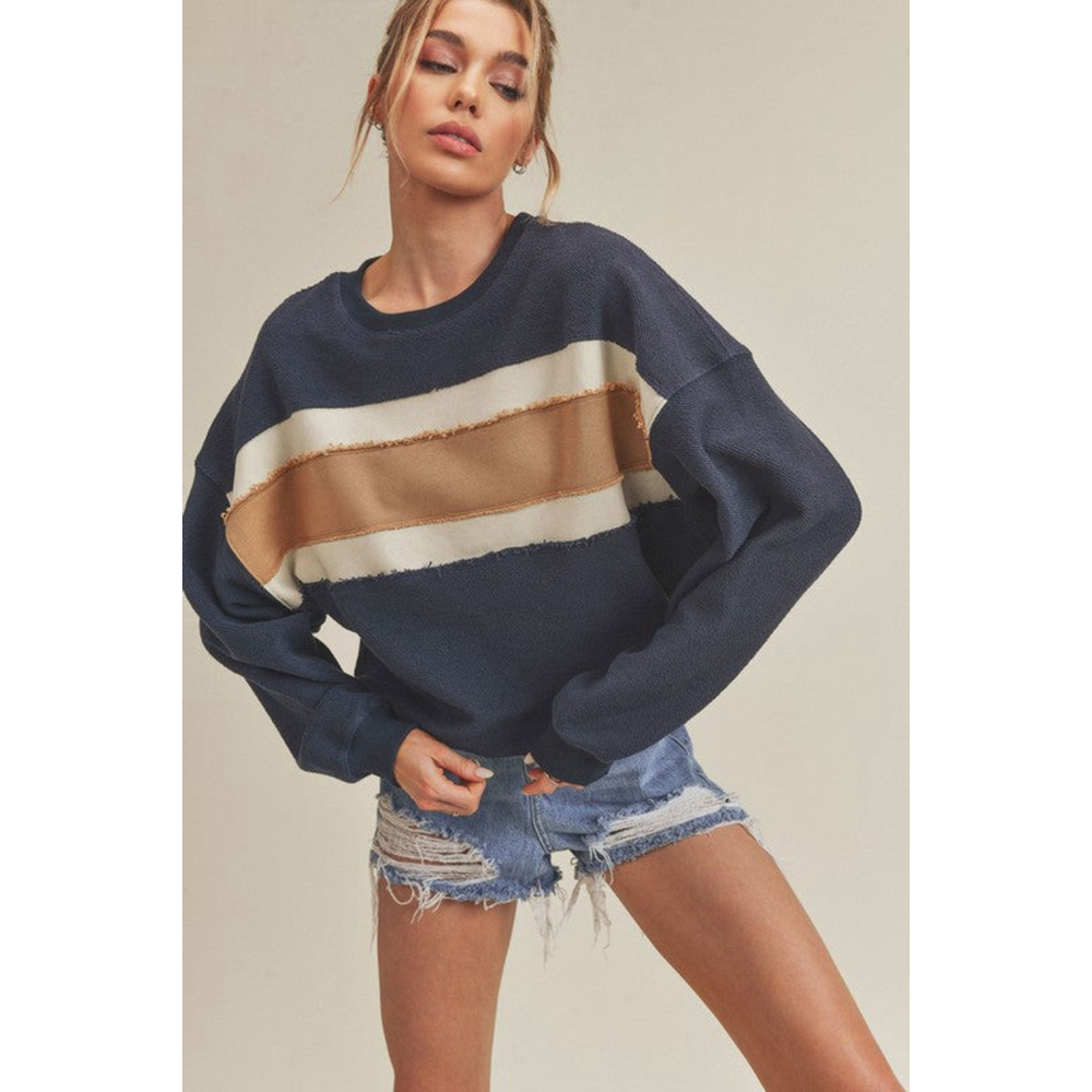 Anthropologie Aemi + Co Winnie Round Neck Sweatshirt Women's Small BNWT Casual